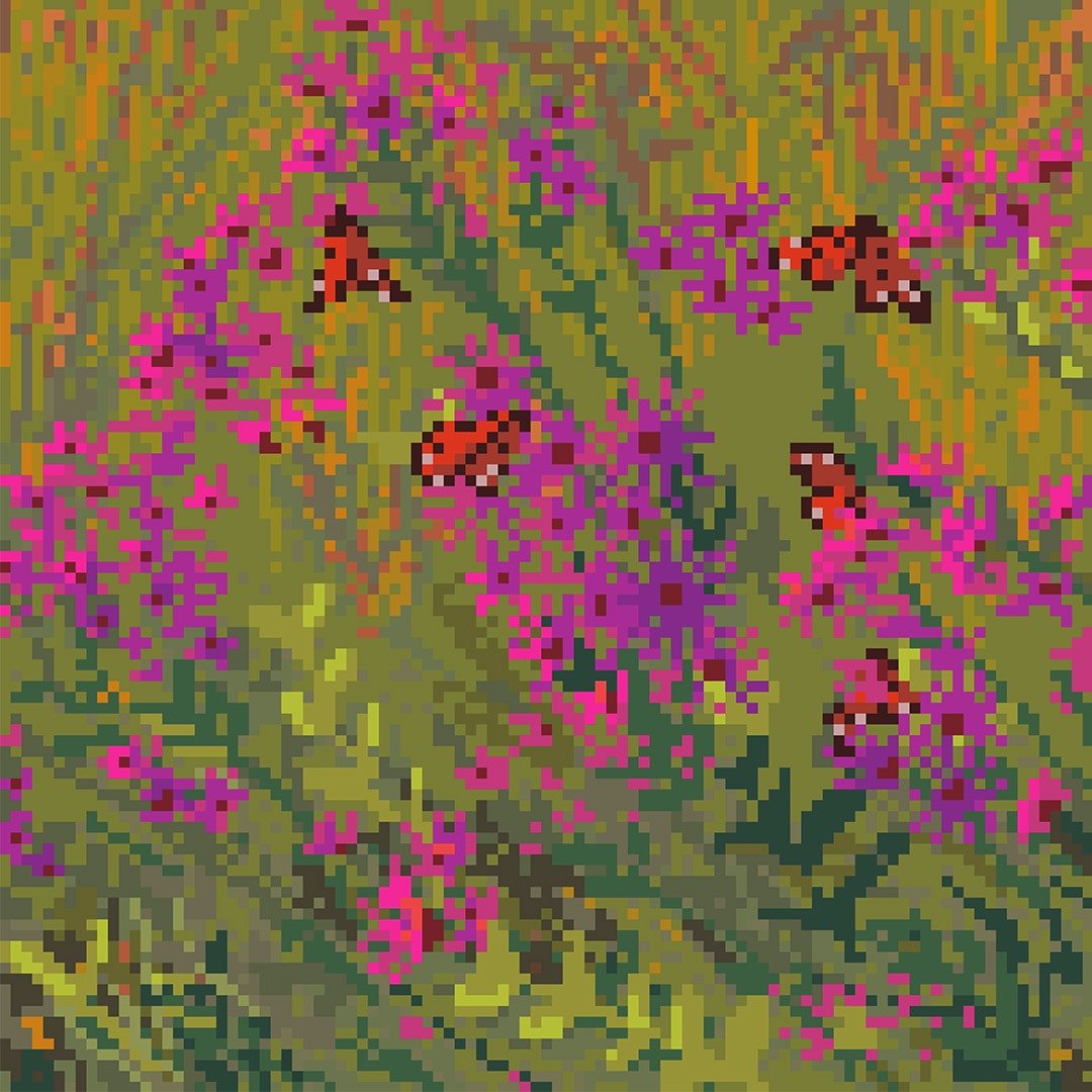 Fleurs en pixel